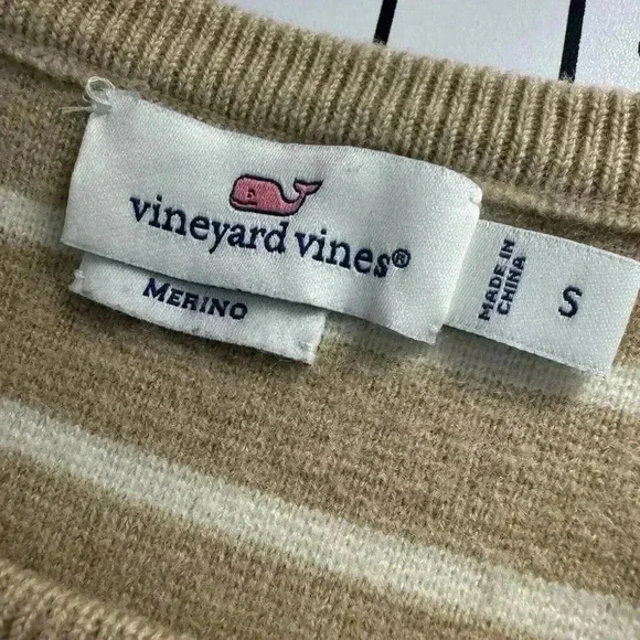 VINEYARD VINES Women’s Small Merino Wool Striped Long Sleeve Knee Length Dress - Picture 8 of 10